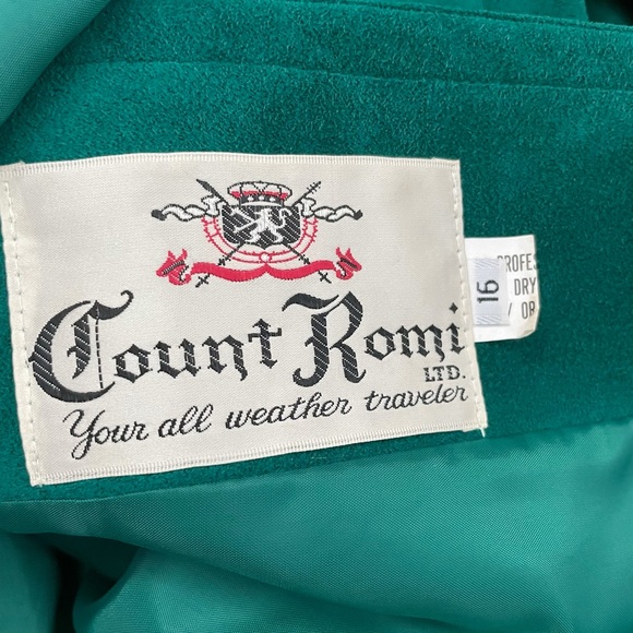 Vintage Emerald Green Faux Suede Blazer - Picture 8 of 16